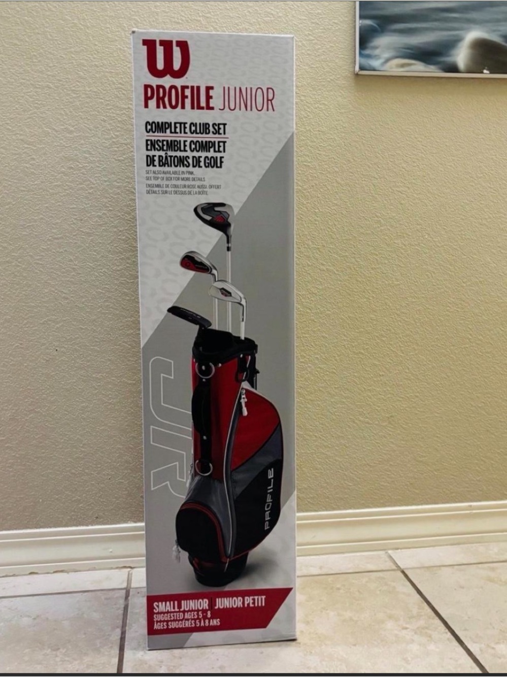Wilson Profile JGI Junior Complete Set (5pc, Sml, Red CARRY BAG) NEW